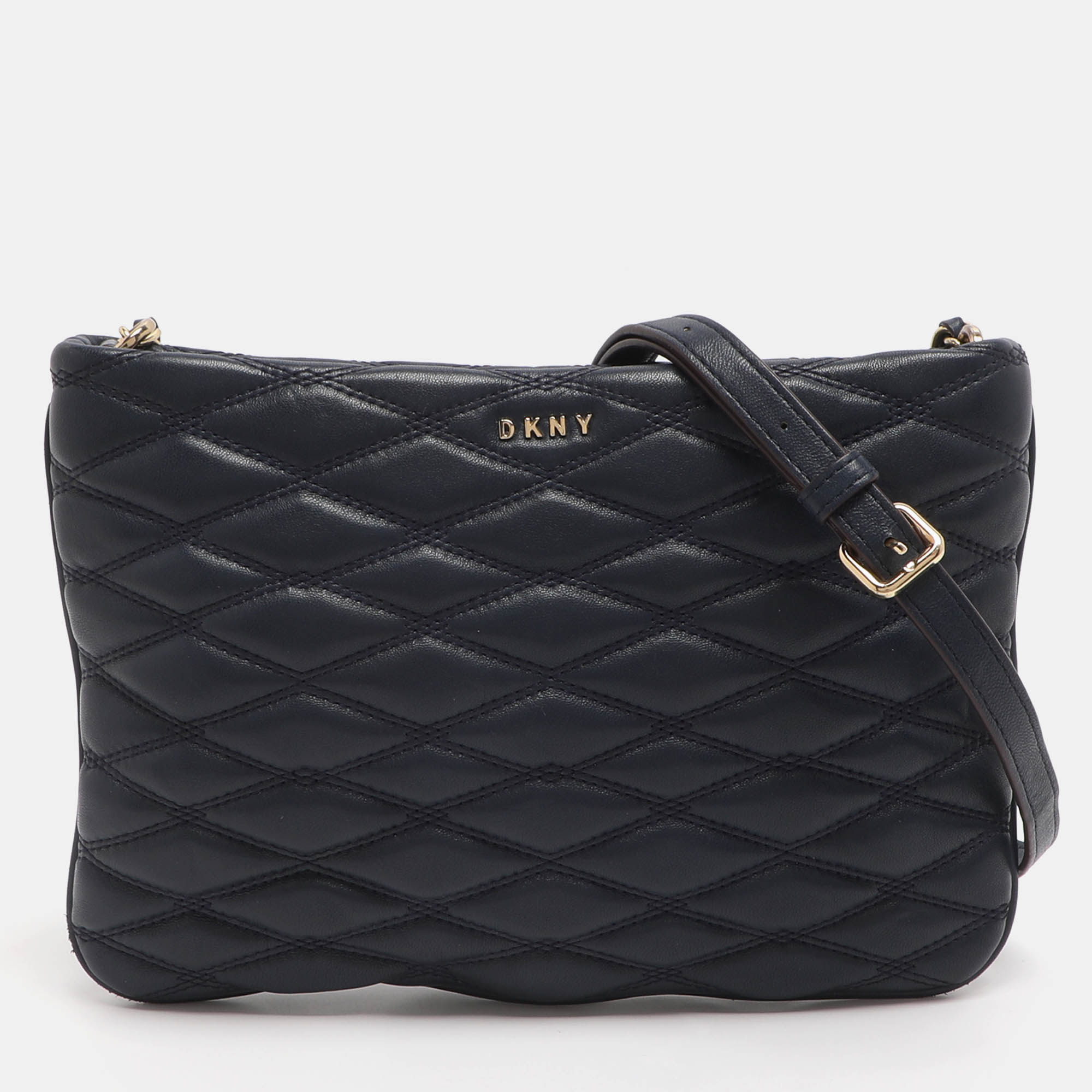 

Dkny Navy Blue Quilted Leather Crossbody Bags