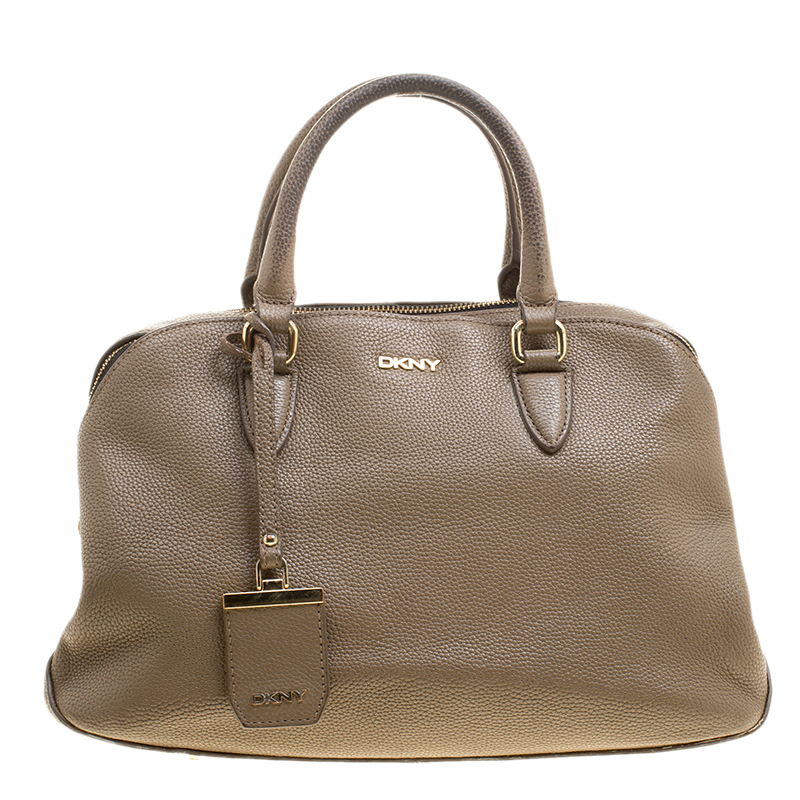 Pre Owned DKNY Brown Leather Tote