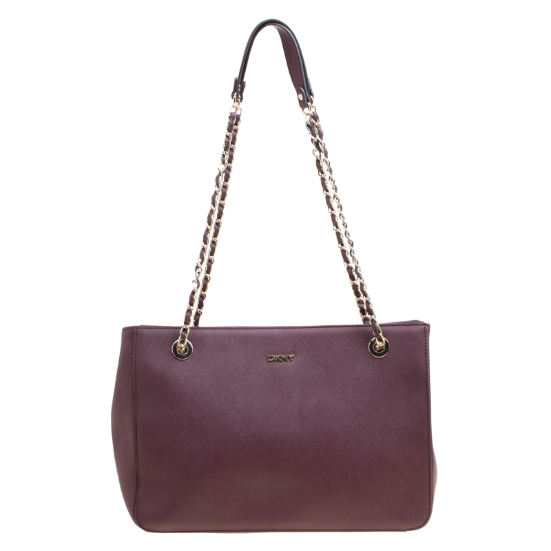 DKNY Burgundy Leather Bryant Park Tote Dkny | The Luxury Closet