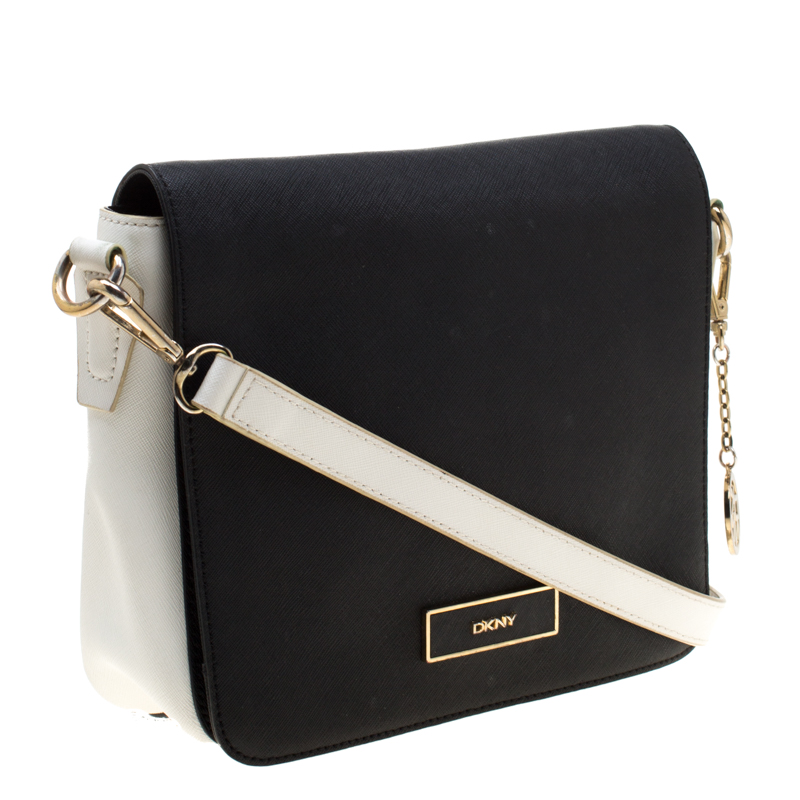 DKNY Black/White Leather Crossbody Bag Dkny TLC