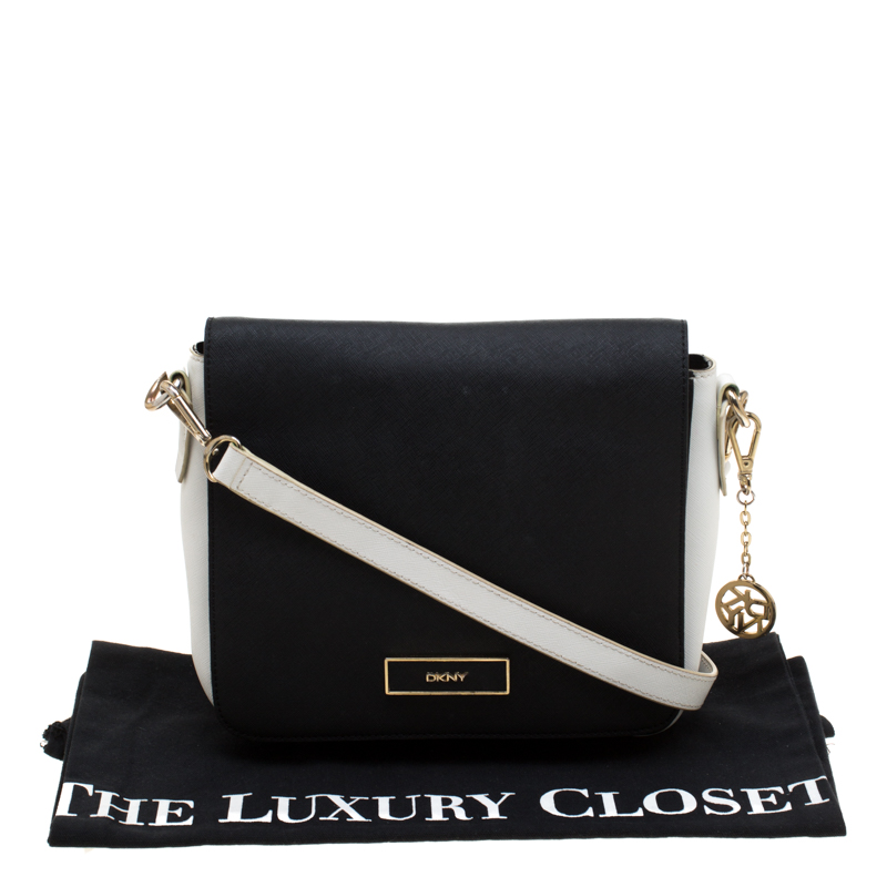DKNY Black/White Leather Crossbody Bag Dkny TLC