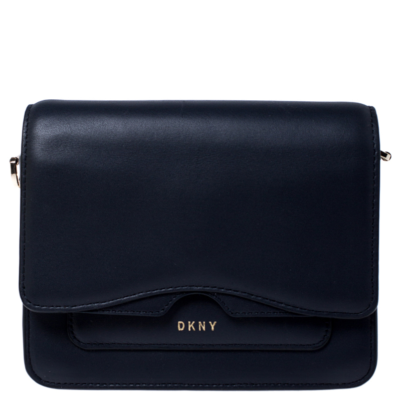 DKNY Navy Blue Leather Bag