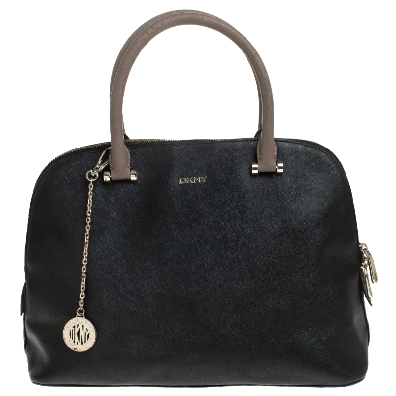 Pre Owned DKNY Black Leather Dome Satchel