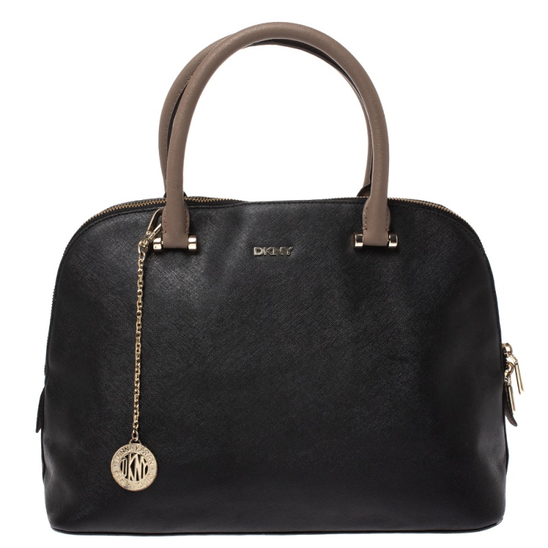 Pre Owned Dkny Black Leather Bryant Park Satchel