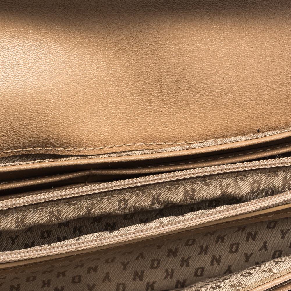 

Dkny Brown Coated Canvas Continental Wallet