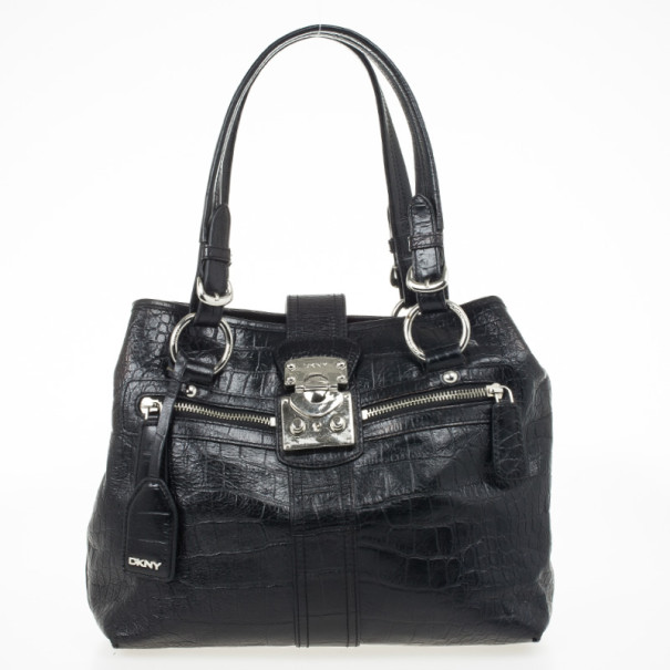 مملوكة مسبقًا DKNY Gramercy Croc Leather Handbag