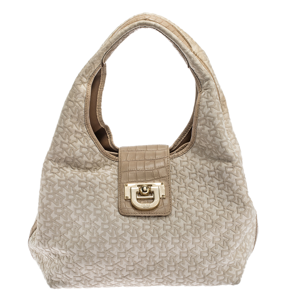 beige hobo handbag