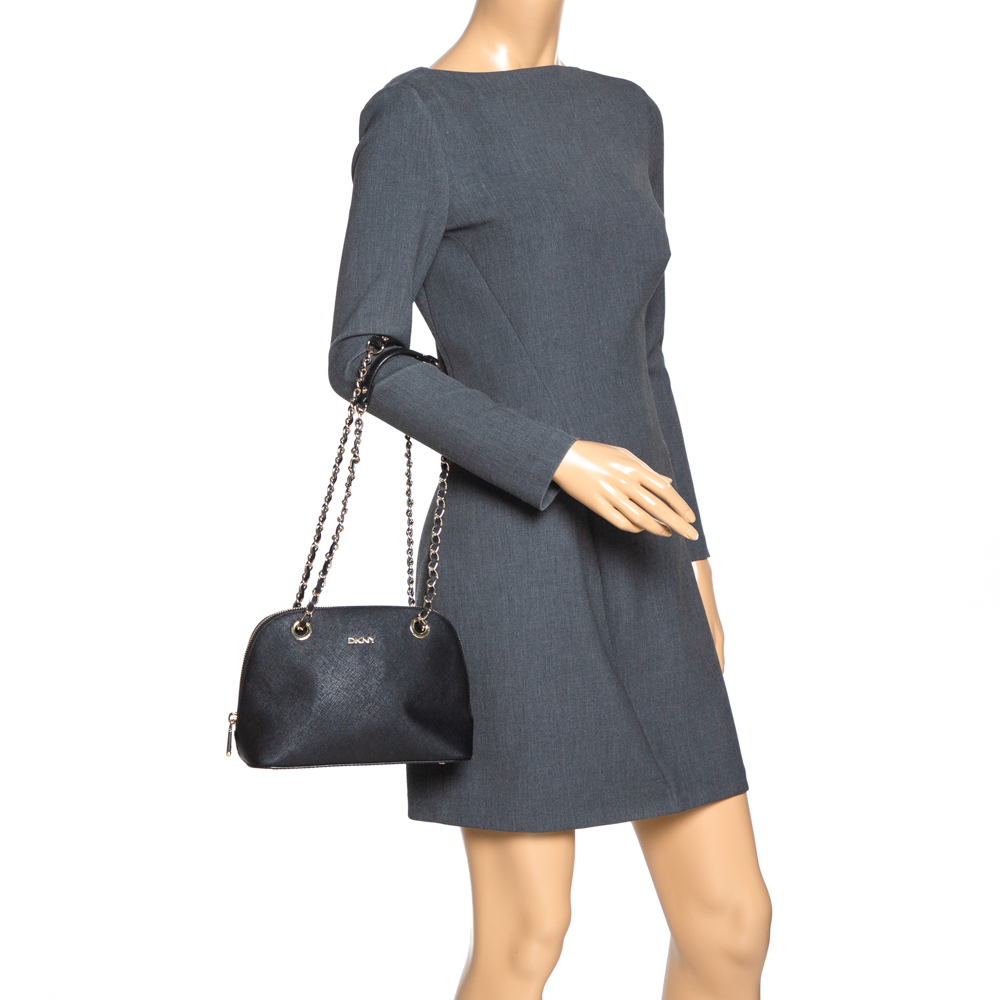 

Dkny Black Leather Camille Shoulder Bag