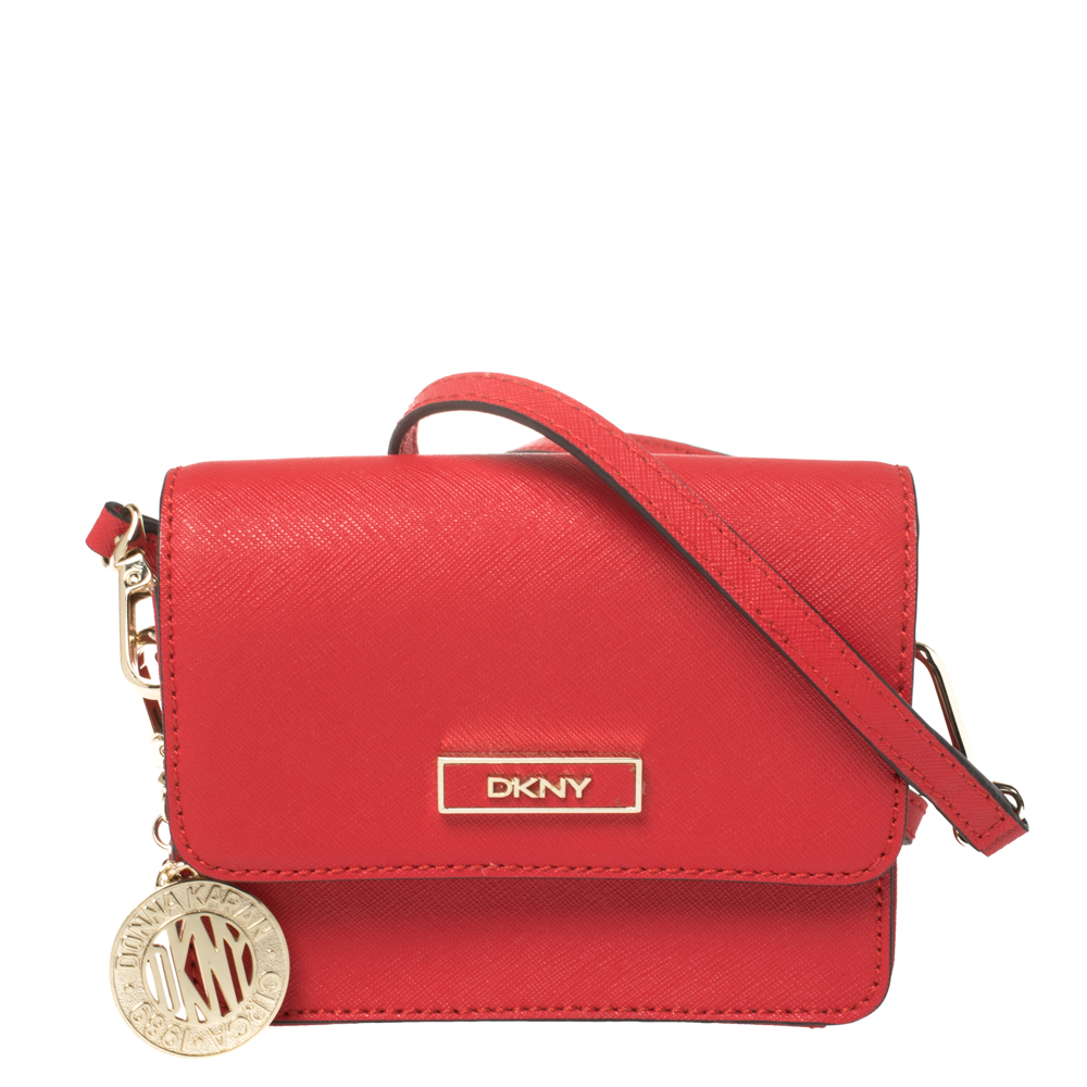 dkny red crossbody bag