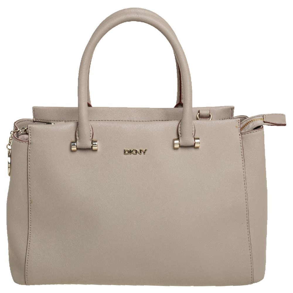 Click to view more detailed imagery on our partner's website Pre-owned Dkny Beige Leather Bryant Park Tote