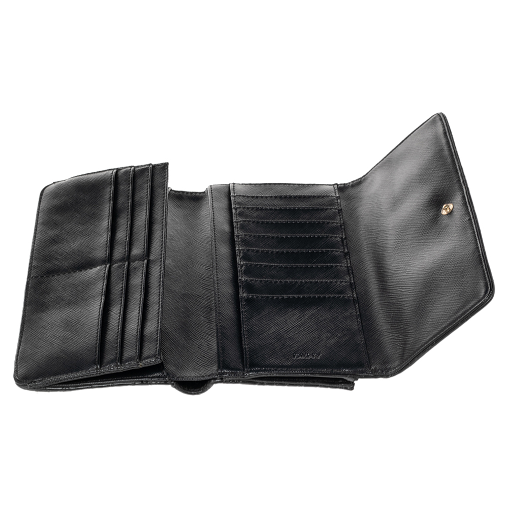 

DKNY Black Signature Canvas and Leather Continental Wallet