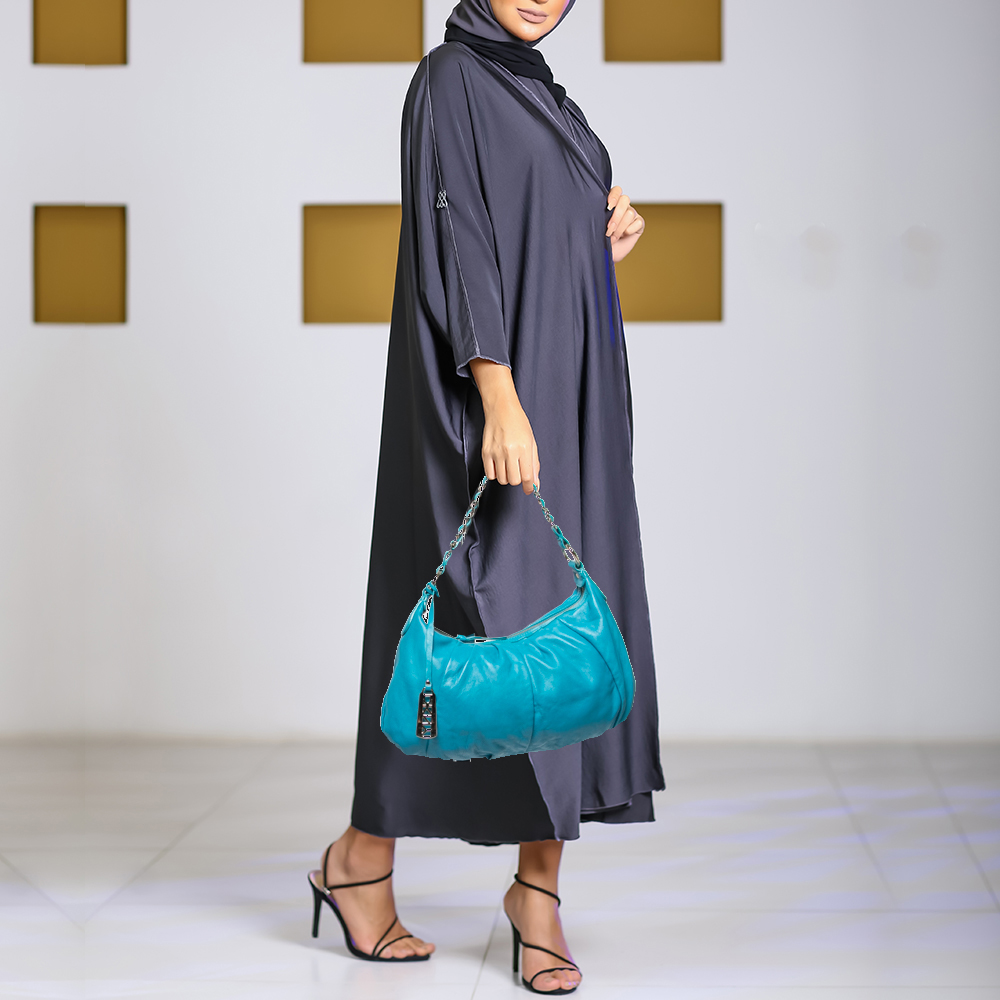 

DKNY Blue Leather Hobo
