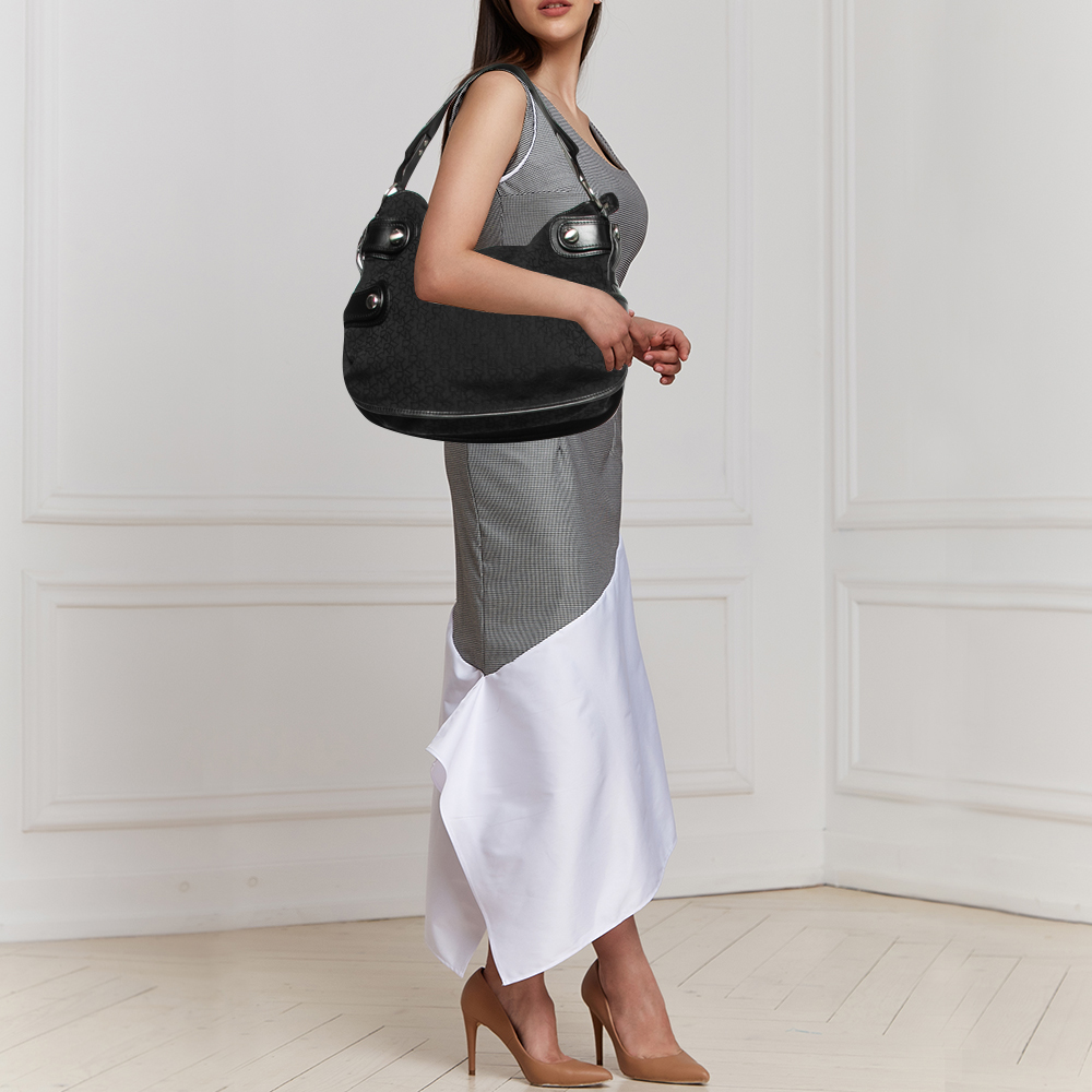 

Dkny Black Canvas and Leather Shoulder Bag