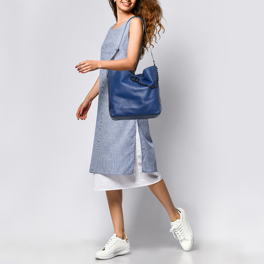 

DKNY Blue Leather Hobo