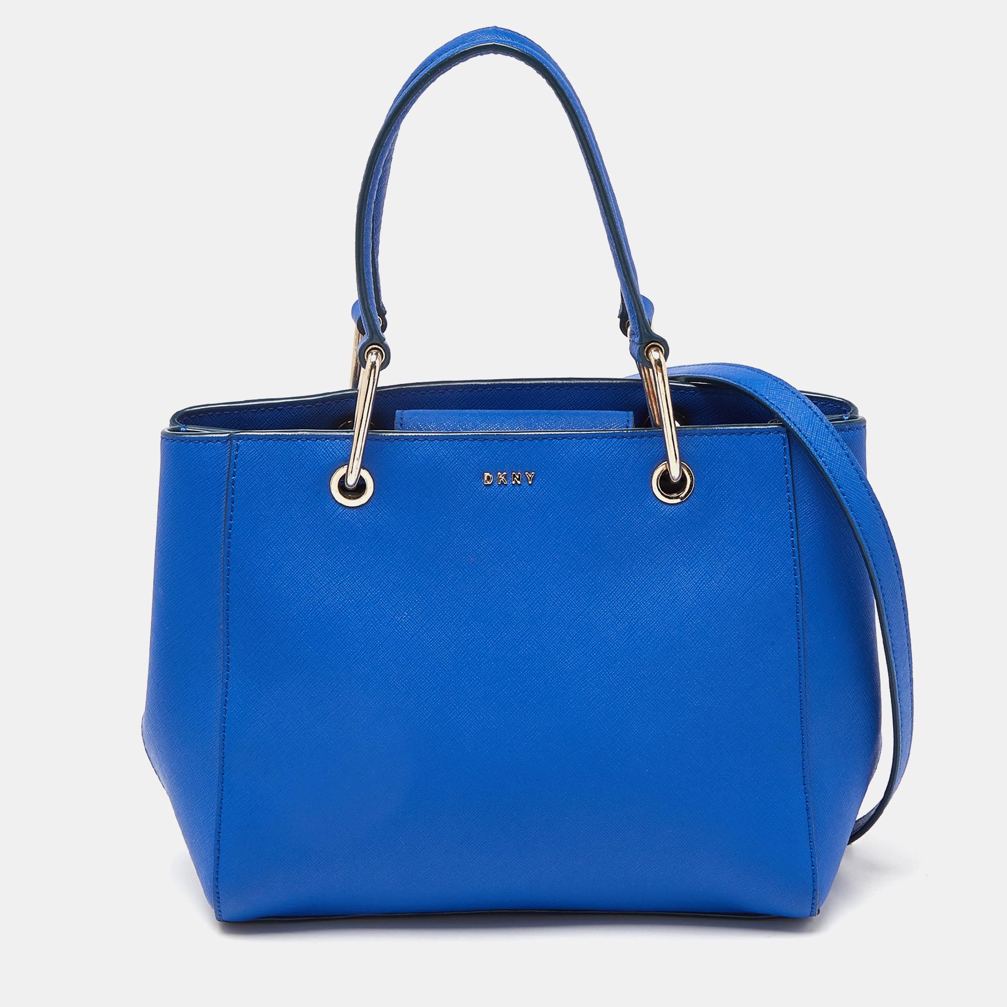 

DKNY Blue Leather Julius MD Zip Tote
