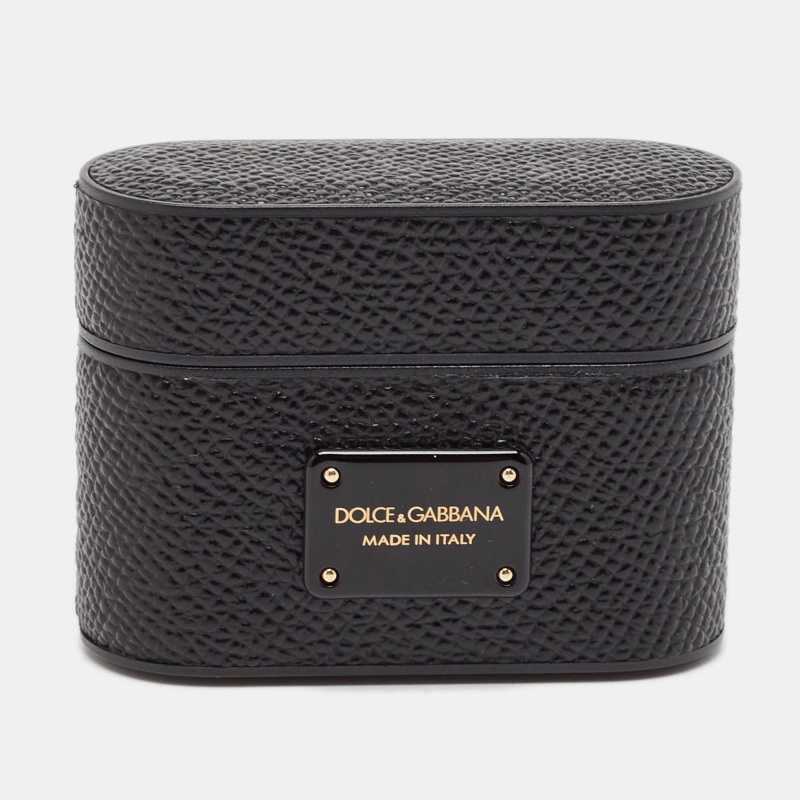 

Dolce & Gabbana Black Leather Airpods Case