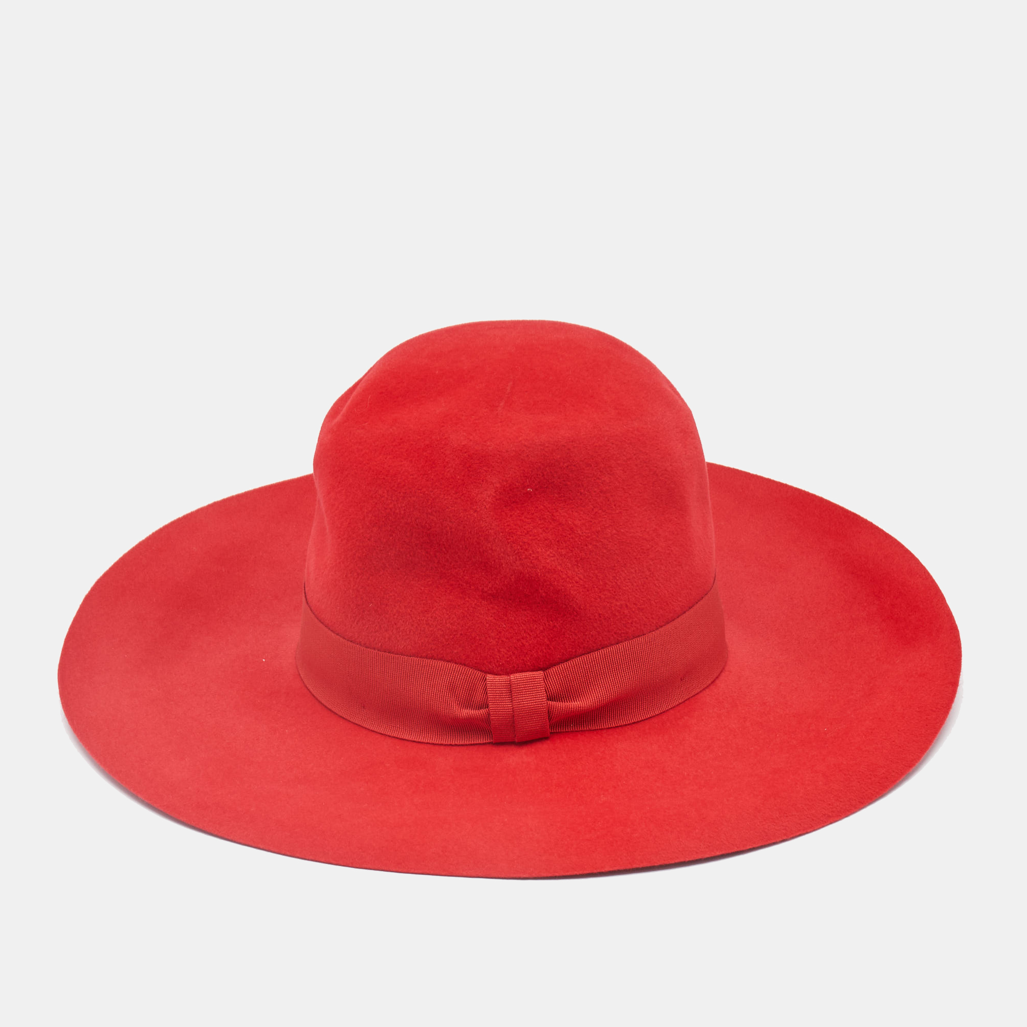 

Dolce & Gabbana Red Rabbit Felt Fedora Hat