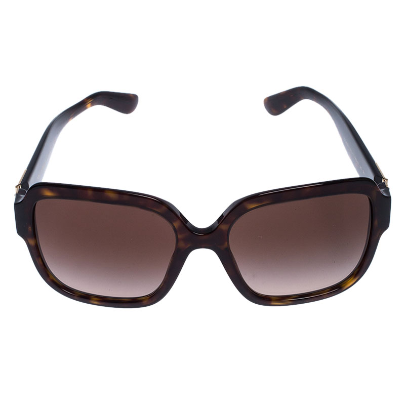 

Dolce & Gabbana Dark Brown Tortoise DG 4336 Square Sunglasses
