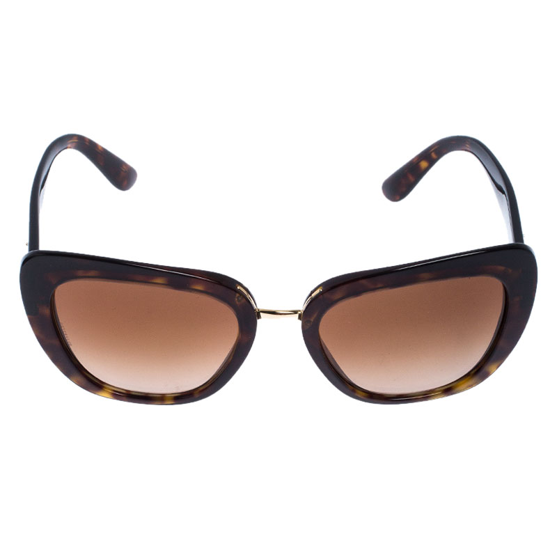 

Dolce & Gabbana Brown Tortoise DG 4296 Cateye Sunglasses