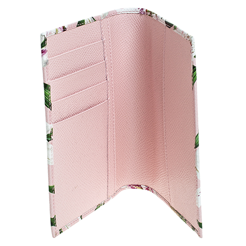 

Dolce & Gabbana Multicolor Flower Print Leather Passport Holder