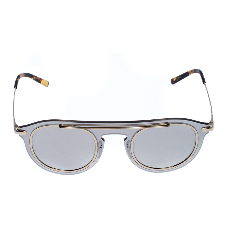 

Dolce and Gabbana Gold/Grey DG2169 Mirror Sunglasses