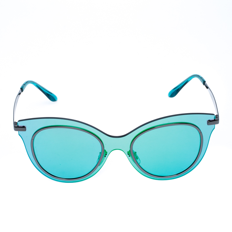 

Dolce and Gabbana Blue/Green DG2172 Mirror Cat Eye Sunglasses