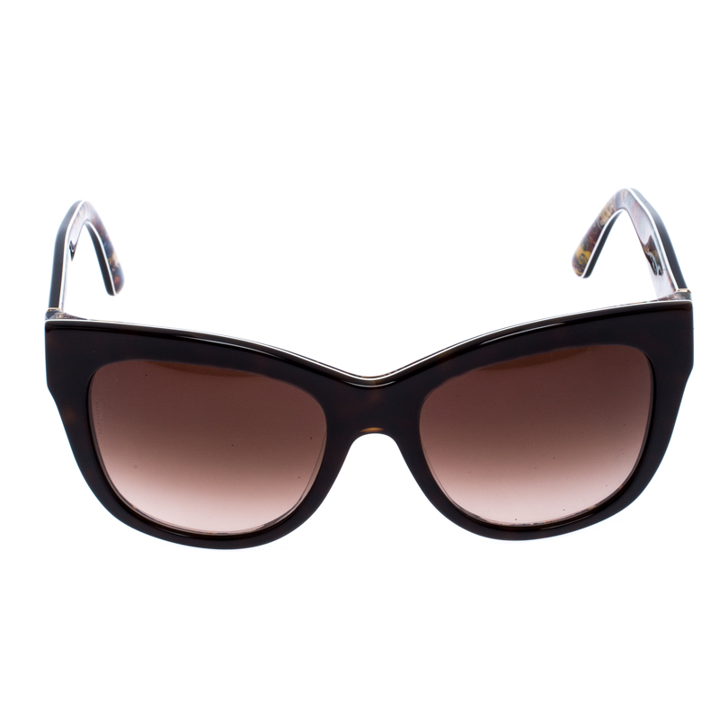 

Dolce & Gabbana Havana/Brown Gradient DG4270 Sicilian Carretto Cateye Sunglasses