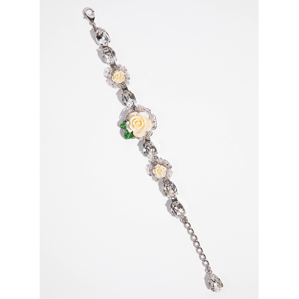 

Dolce & Gabbana Silver Floral Charms Bracelet