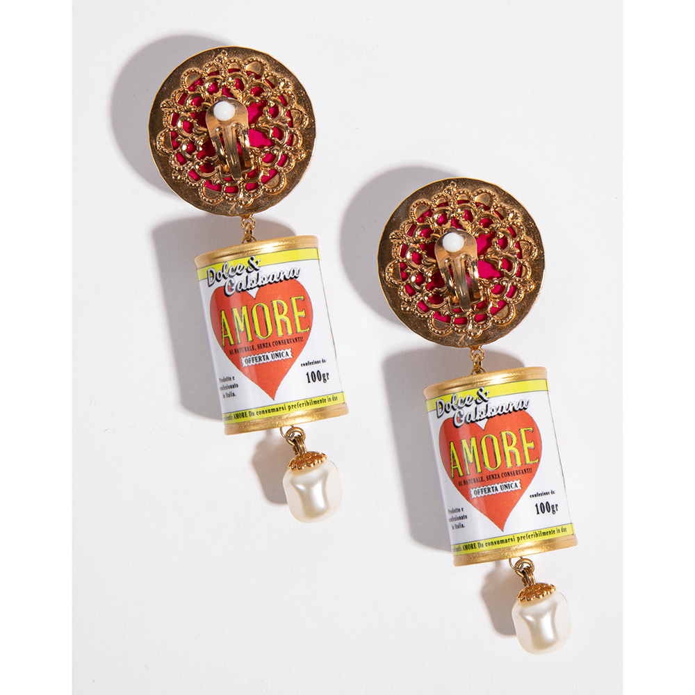 

Dolce & Gabbana Gold Amore Can Drop Earrings