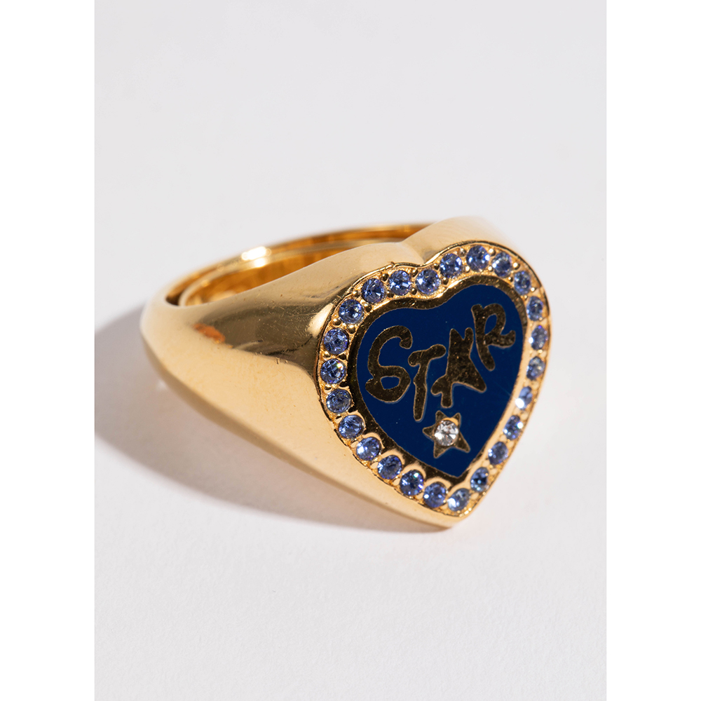 

Dolce & Gabbana Gold Logo Heart Ring