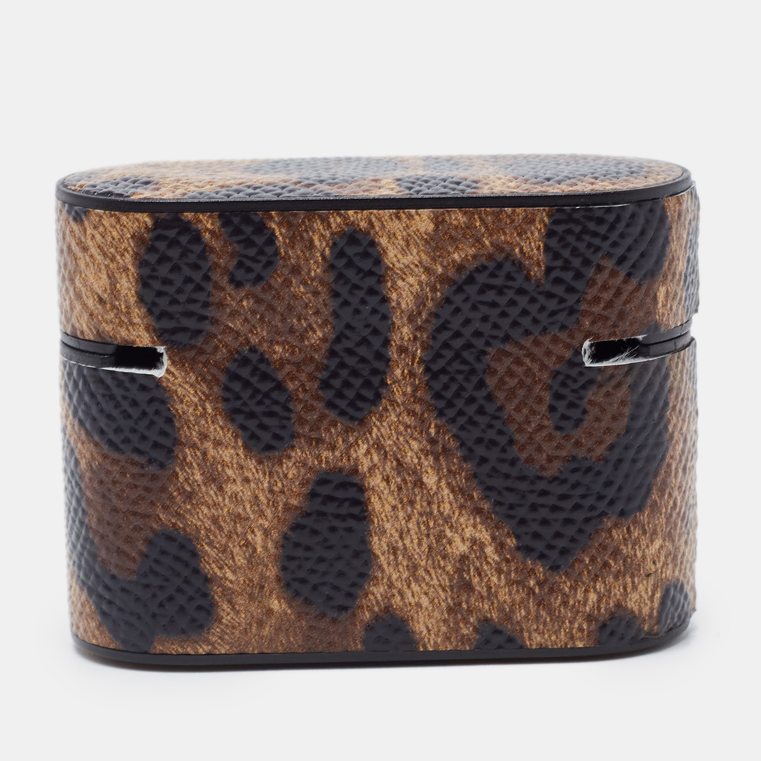 

Dolce & Gabbana Brown/Black Leopard Print Leather Airpods Case