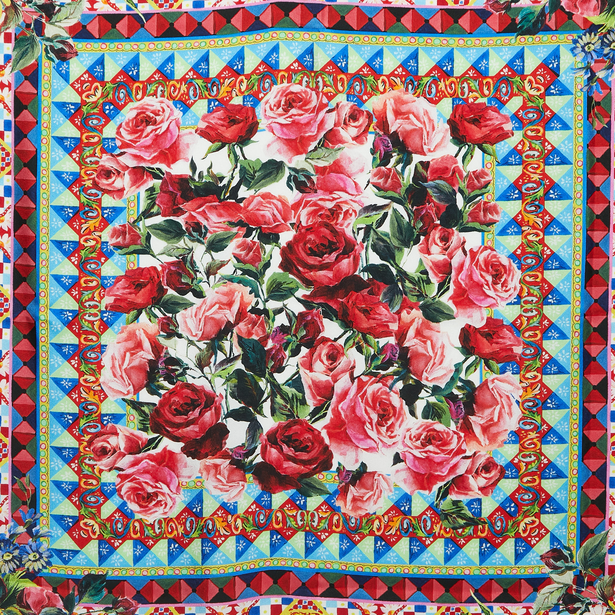 

Dolce & Gabbana Multicolor Mambo Print Silk Square Scarf