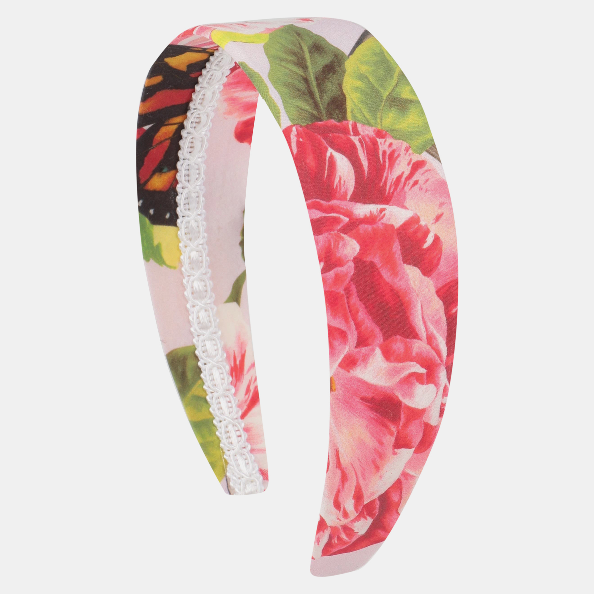 Pre-owned Dolce & Gabbana Multicolor Floral Print Cotton Head Band