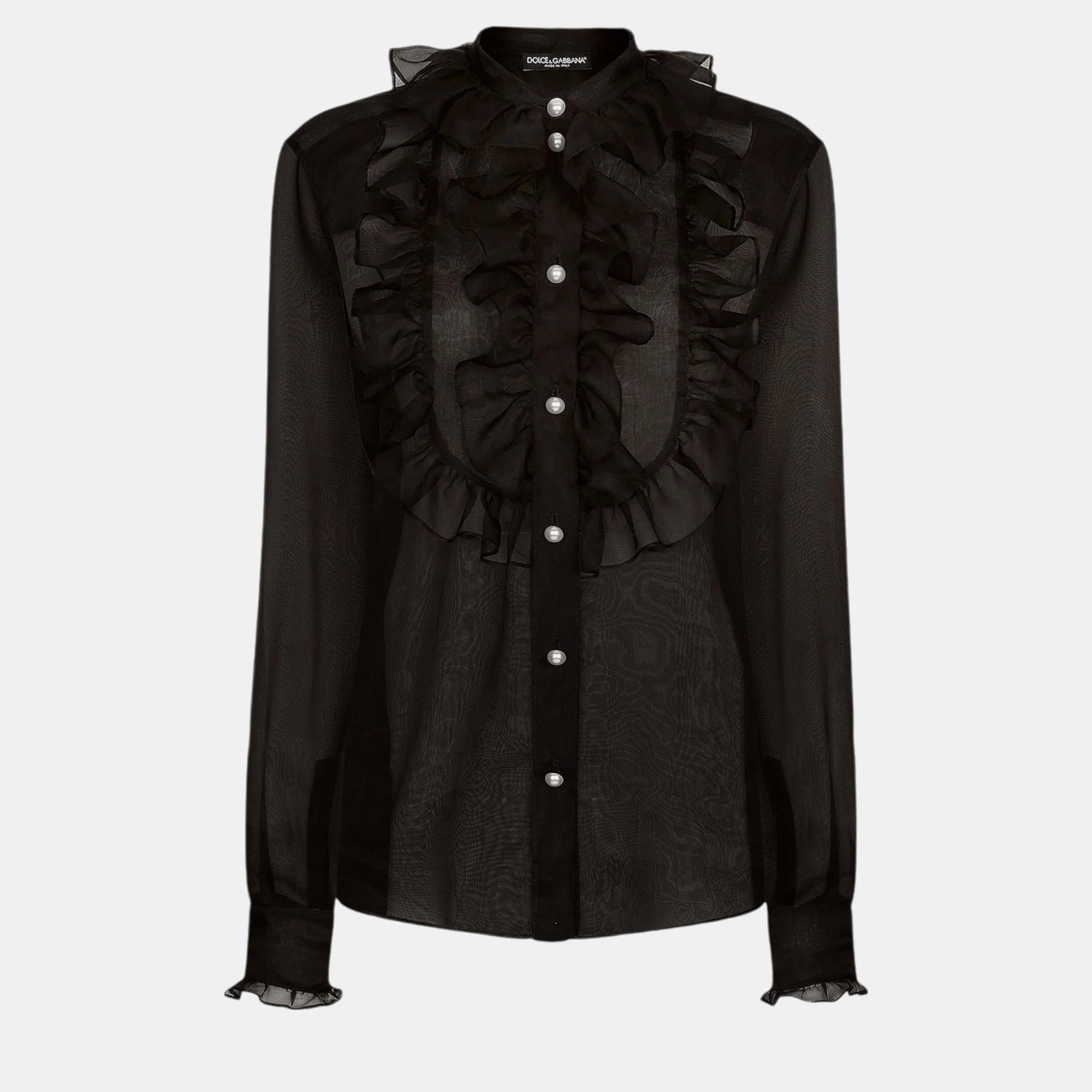 

Dolce & Gabbana Black Organza Shirt