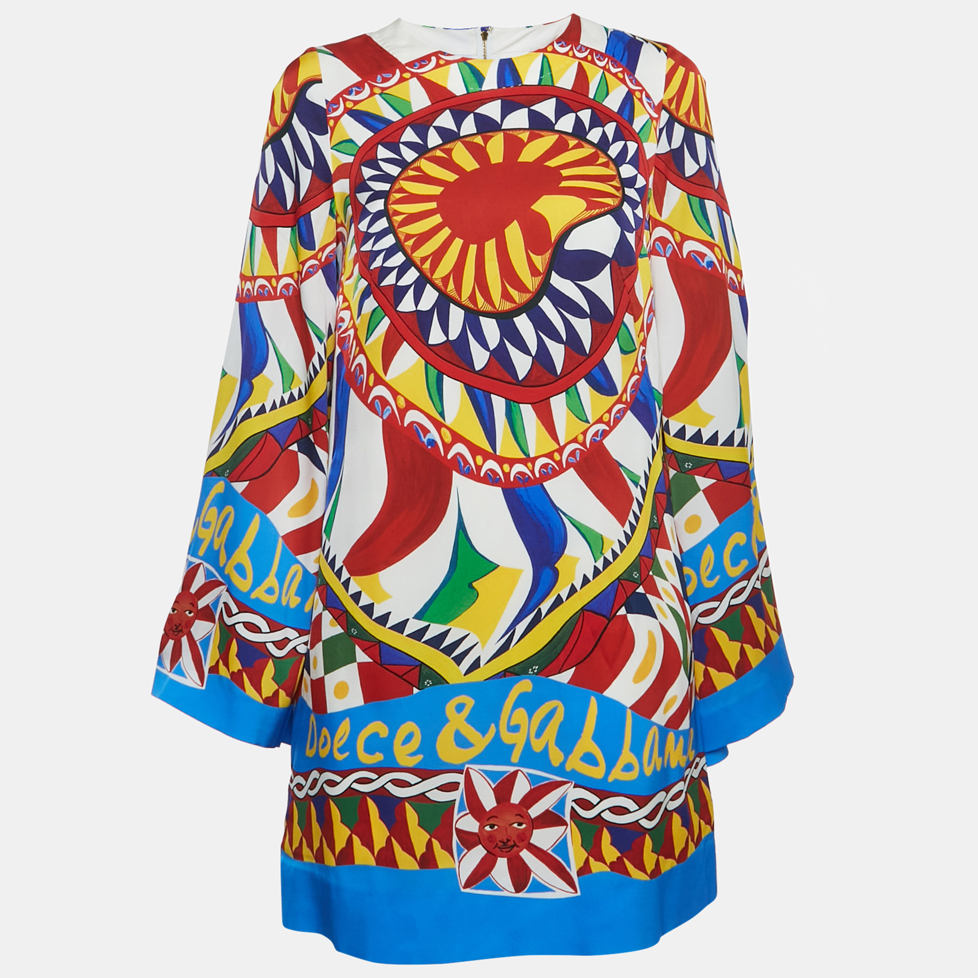 

Dolce & Gabbana Multicolor Carretto Print Silk Mini Dress M