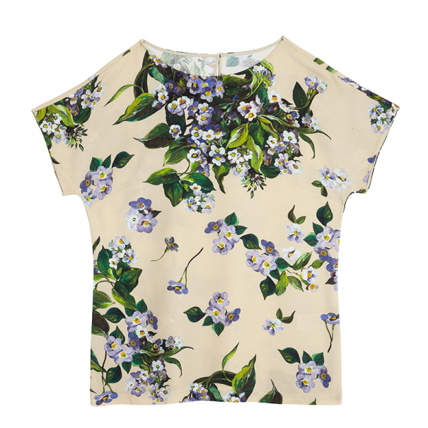 مملوكة مسبقًا Dolce and Gabbana Floral Print Top M