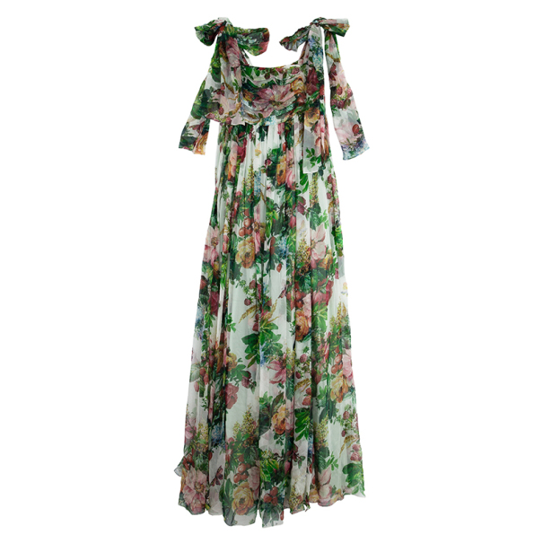 Dolce and Gabbana Floral Print Babydoll Dress M