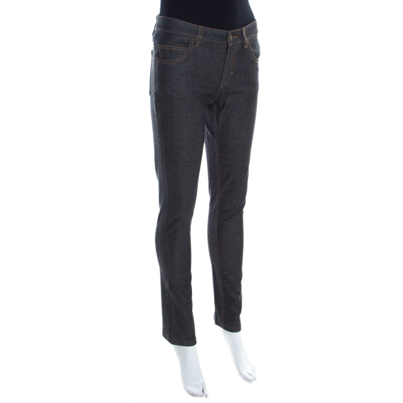 

Louis Vuitton Grey Dark Wash Denim Straight Fit Jeans