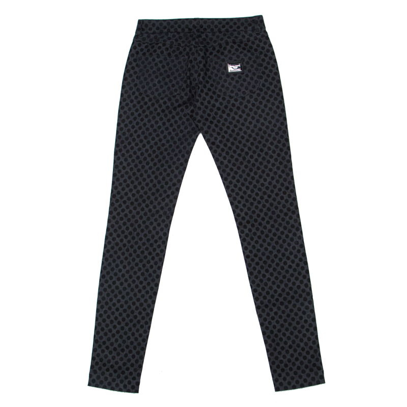 

Dolce & Gabbana Grey Polka Dot Denim Skinny Jeans