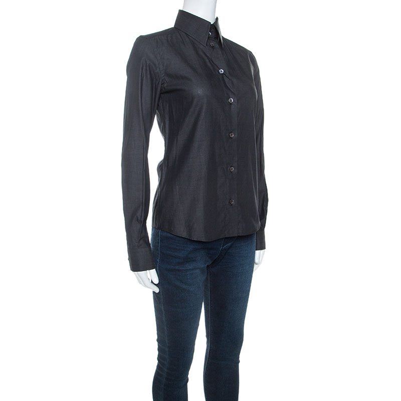 

Dolce & Gabbana Charcoal Grey Button Front Shirt