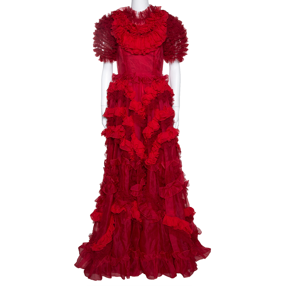 Dolce ☀ Gabbana Red Silk Organza All ...