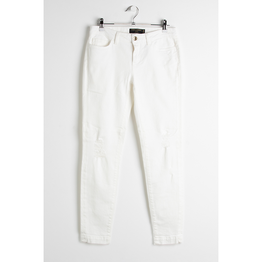 

Dolce & Gabbana White Pretty Denim Fit Jeans  (46
