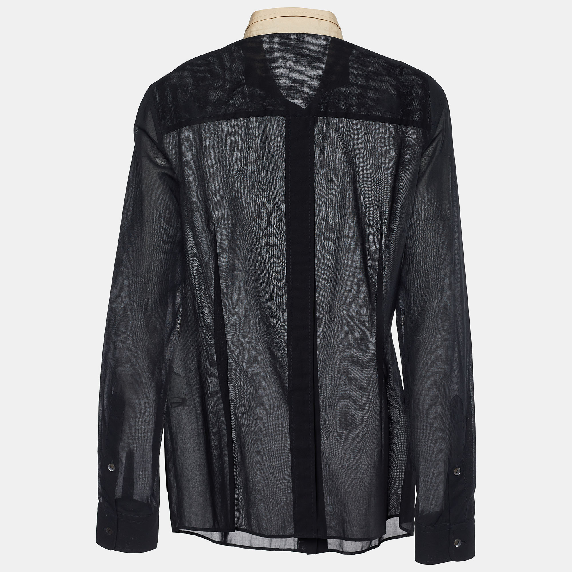 

Dolce & Gabbana White/Beige Cotton Long Sleeve Shirt, Black