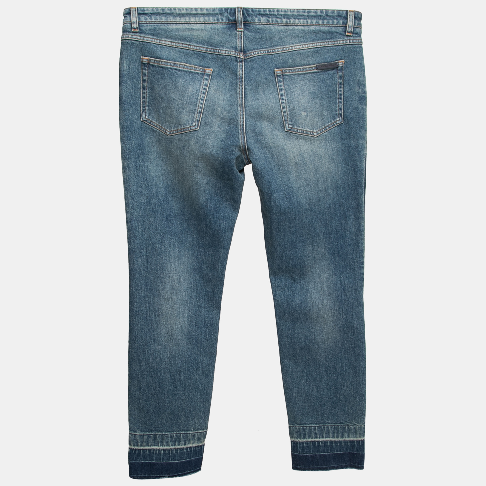 

Dolce & Gabbana Blue Denim Distressed Jeans