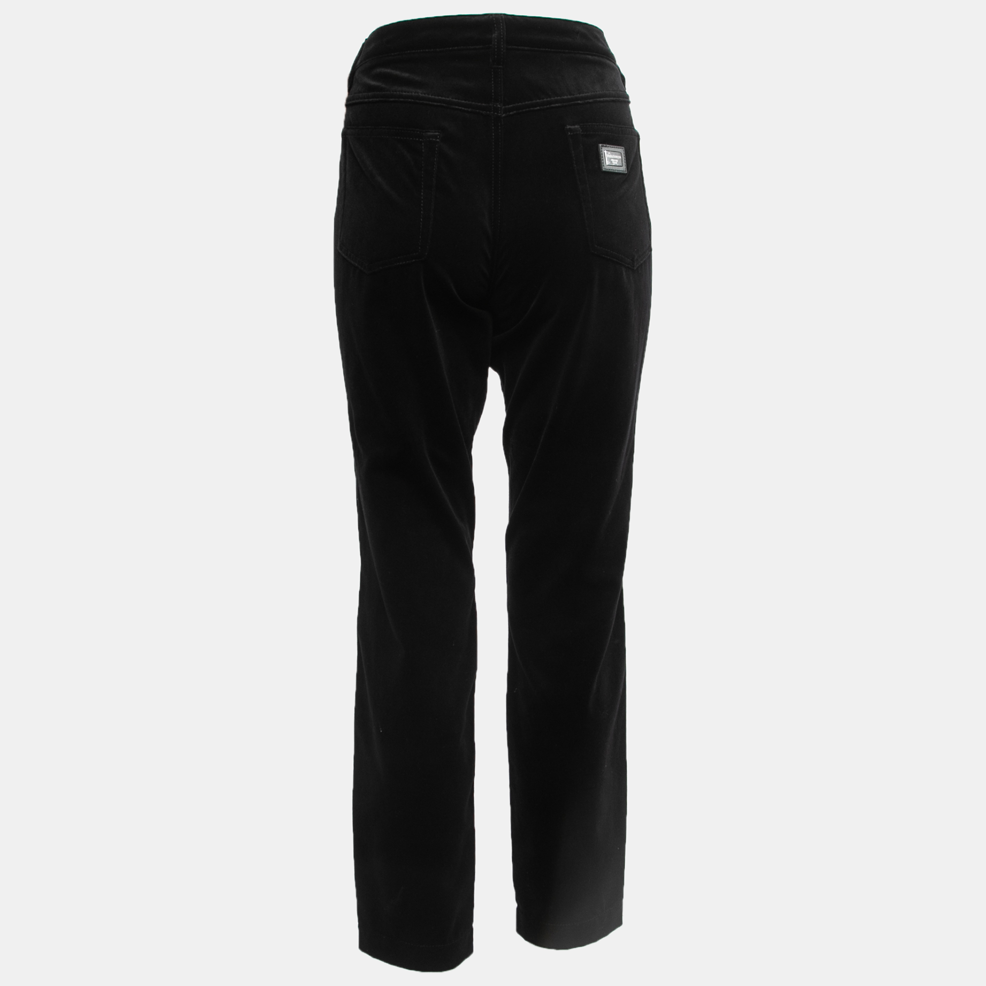 

Dolce & Gabbana Black Velvet Straight Fit Jeans  Waist 34