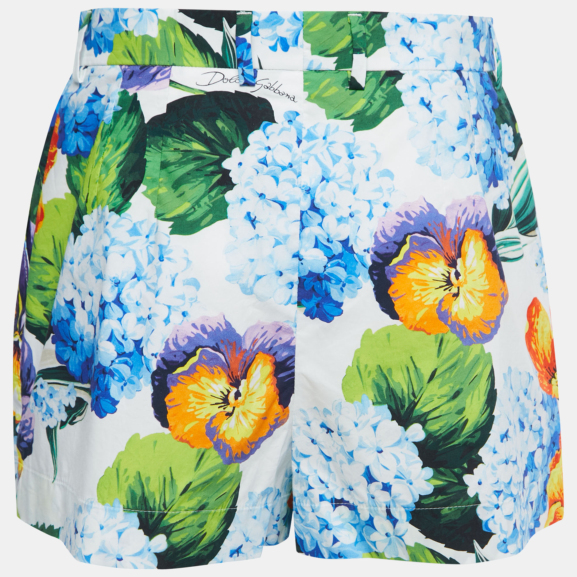 

Dolce & Gabbana Multicolor Floral Print Cotton Shorts