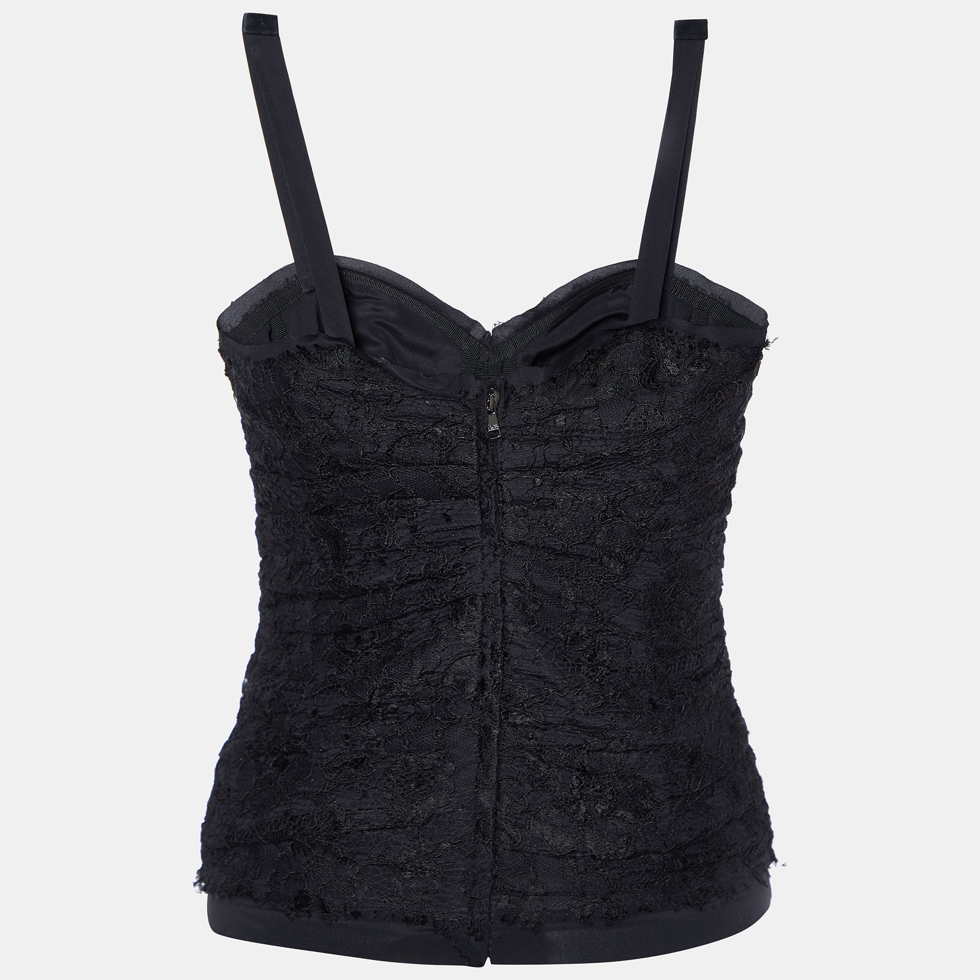 

Dolce & Gabbana Black Lace Bustier Top