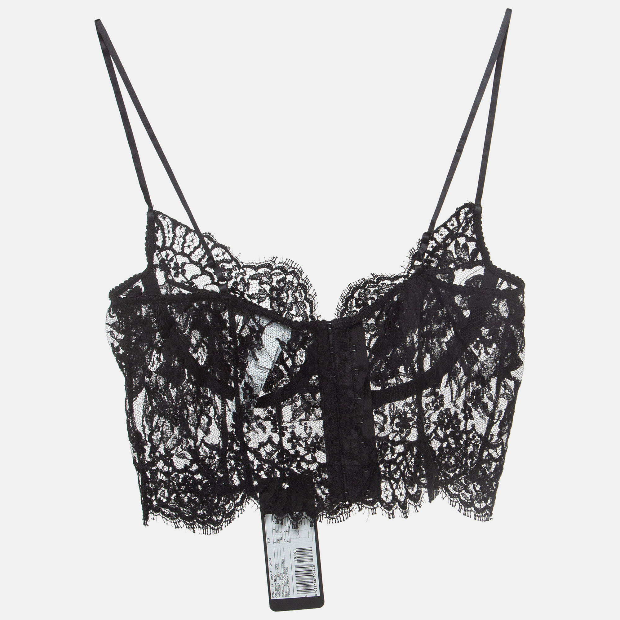 

Dolce & Gabbana Black Lace Bralette Top