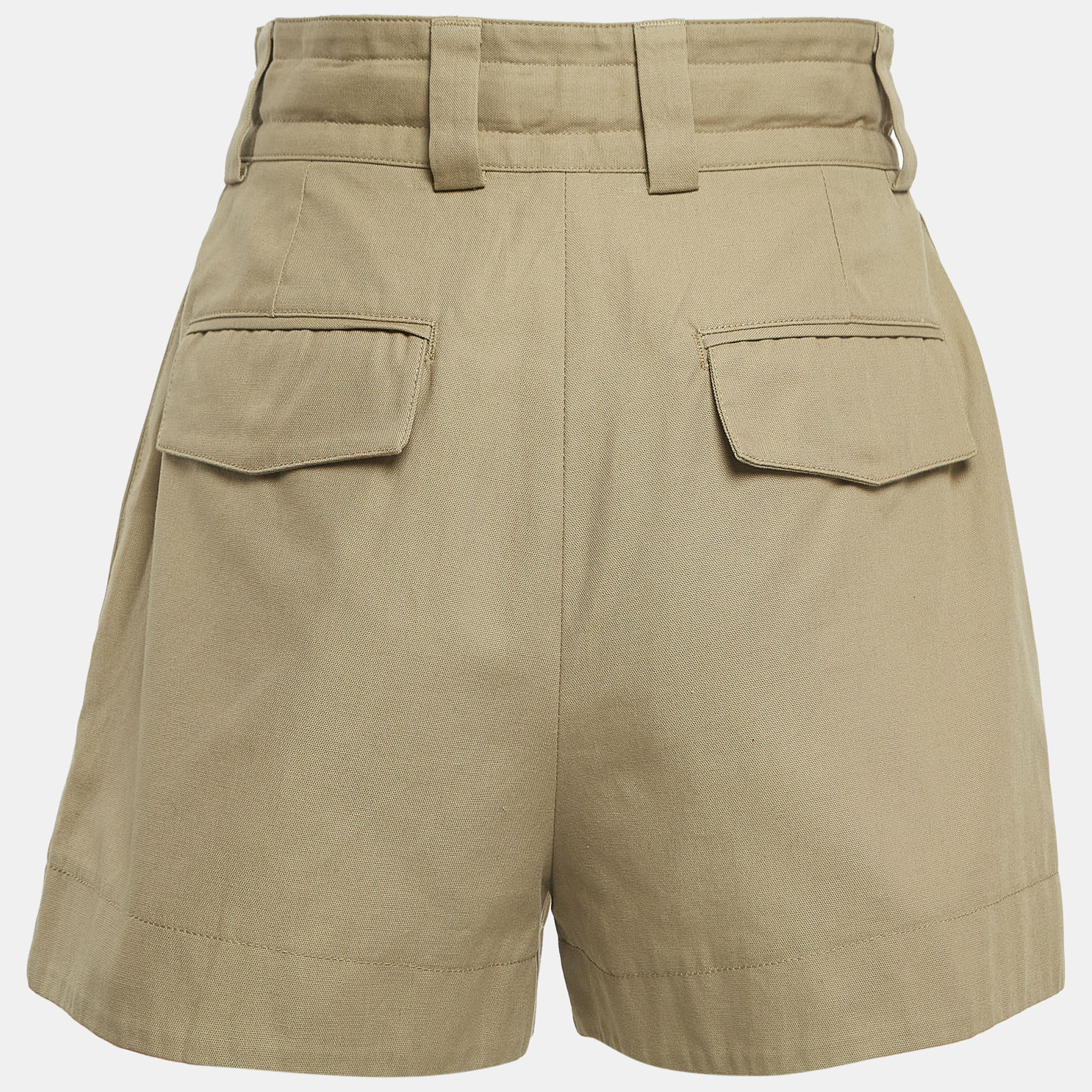 

Dolce & Gabbana Beige Cotton Canvas High Waist Shorts