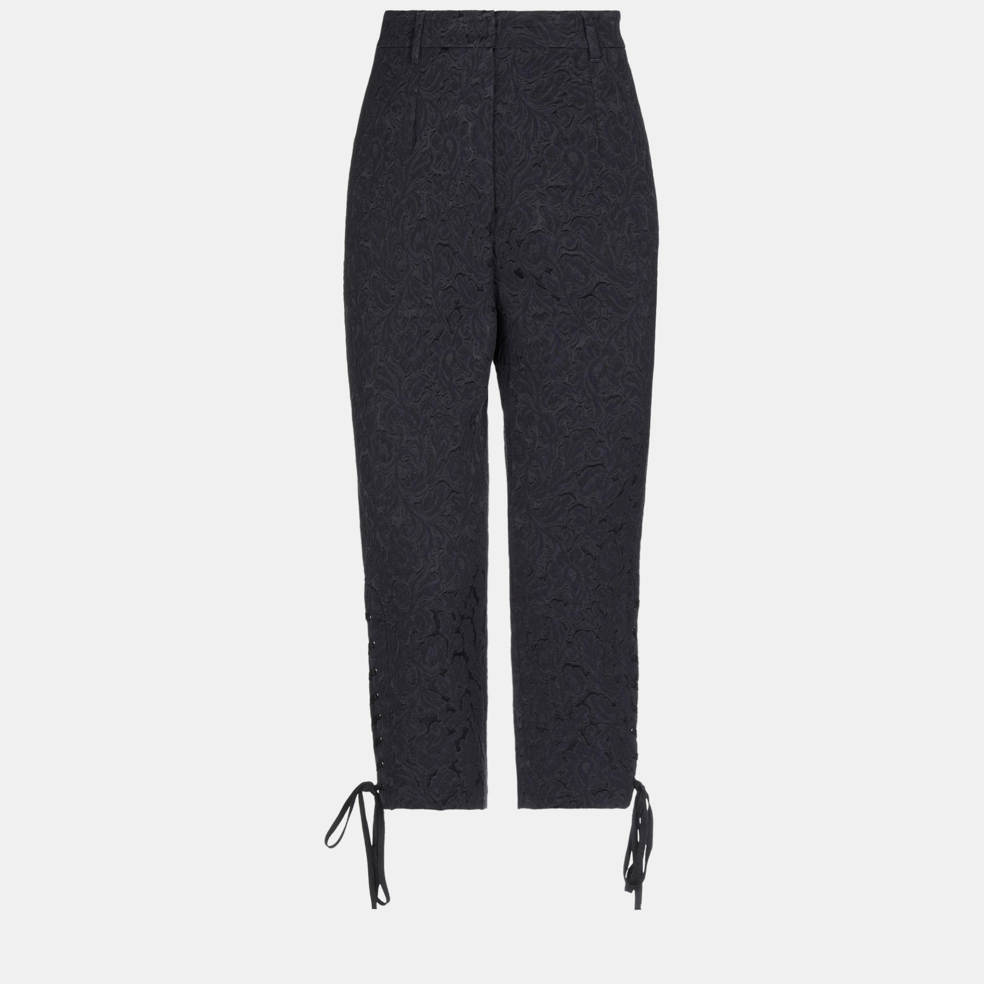 

Dolce & Gabbana Viscose Cropped Pants 44, Black